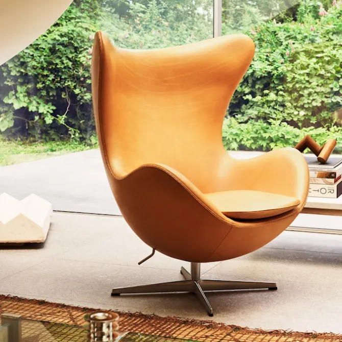 3316 Egg lenestol Brown Bronze