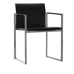 184 Eve Small Armchair Glossy Aluminium