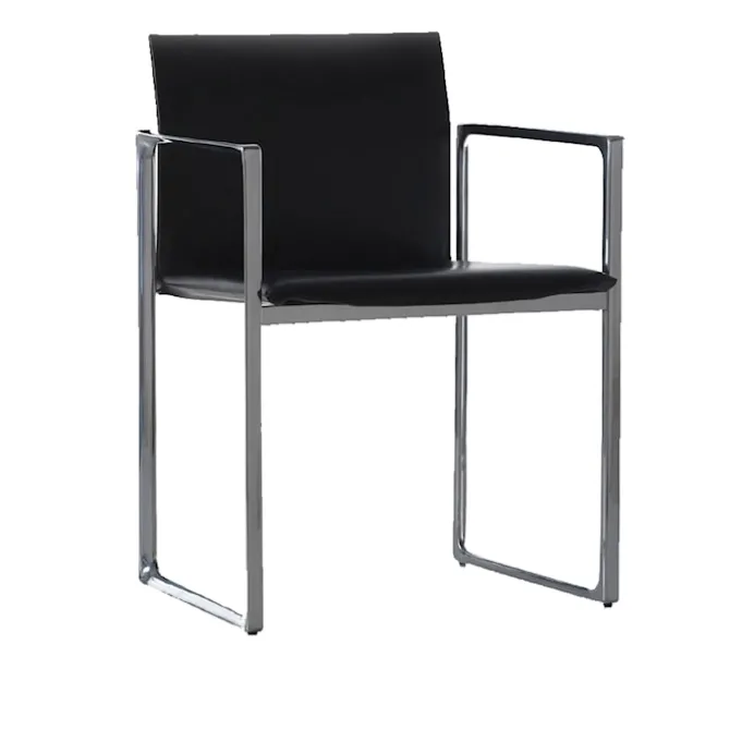 184 Eve Small Armchair Glossy Aluminium