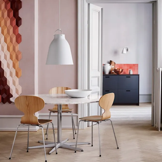 3101 Myran stol Lacquered Beech Veneer Warm Graphite