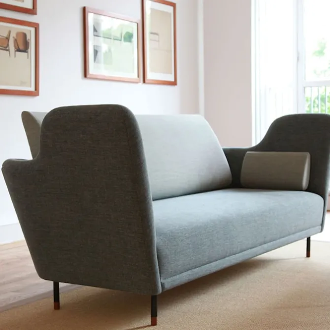 57 sofa Brownished Steel/Dark oiled oak