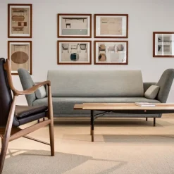57 sofa Brownished Steel/Walnut