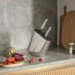 Alfredo knivstativ rustfritt stål speilblank