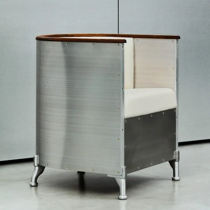Aluminium lenestol Matt Brushed Aluminum