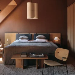 Androgyne salongbord mørkbeiset eik