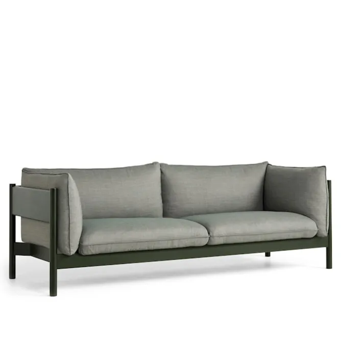 Arbour Eco 3-seters sofa Bottle Green Stained Beech