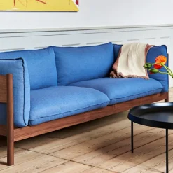 Arbour Eco 3-seters sofa Wine Red Stained Beech