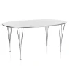 B611 Superellipse spisebord 90 x 135 cm Chrome