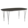 B614 Superellipse spisebord 120 x 240 cm Chrome