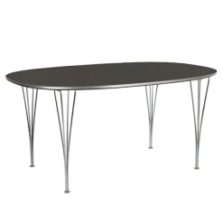 B614 Superellipse spisebord 120 x 240 cm Chrome