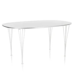 B611 Superellipse spisebord 90 x 135 cm White
