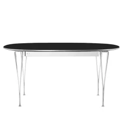 B620 Superellipse uttrekkbart spisebord 170–270 x 100 cm Chrome