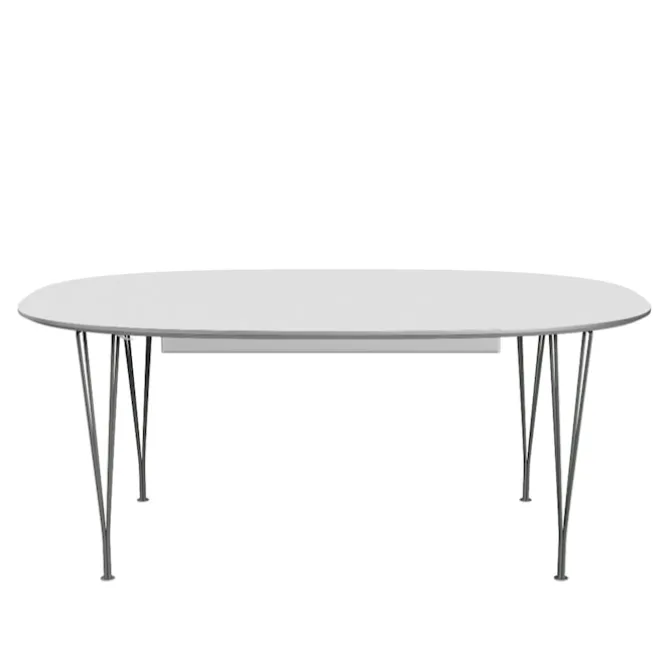 B619 Superellipse uttrekkbart spisebord 180–300 x 120 cm Grey