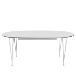 B619 Superellipse uttrekkbart spisebord 180–300 x 120 cm White