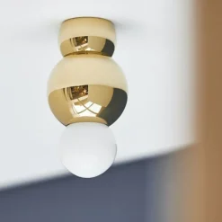 Ball Light Ceiling Polished Brass