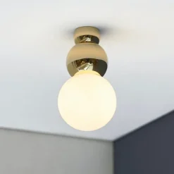 Ball Light Ceiling Polished Brass