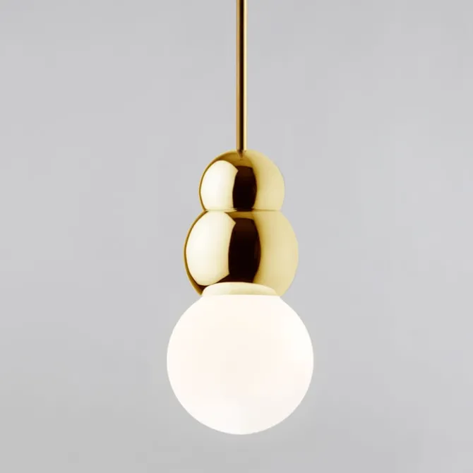 Ball Light Pendant Large Polished Brass