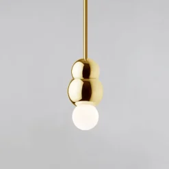 Ball Light Pendant Small Polished Brass
