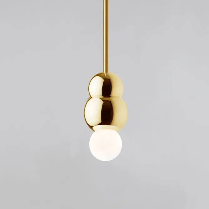 Ball Light Pendant Small Polished Brass