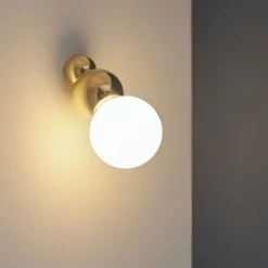 Ball Light Wall Large Mounted Polished Brass