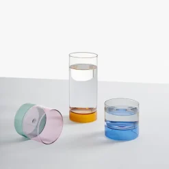 Bamboo Groove Small Tumbler Petrol/Pink - 20 cl