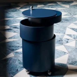 Barboy High Gloss Side Table & Mobile Storage Unit