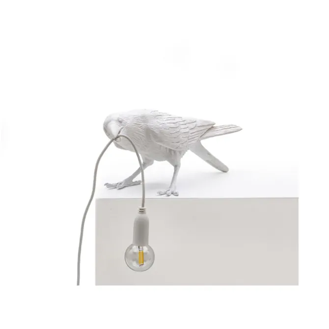 Bird Lamp Playing - Hvit
