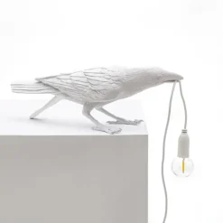 Bird Lamp Playing - Hvit