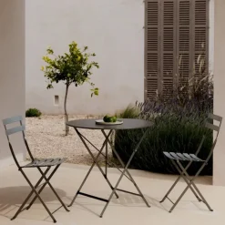 Bistro matgrupp runt bord Ø77cm & 4 stolar Exclusive Edition