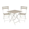 Bistro spisegruppe bord 71cm & 2 metall stoler