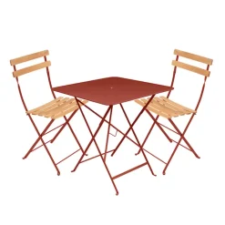Bistro spisegruppe bord 71cm & 2 tre stoler