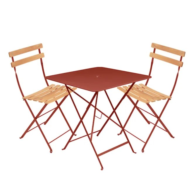 Bistro spisegruppe bord 71cm & 2 tre stoler