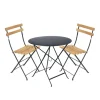 Bistro spisegruppe bord 77cm & 2 tre stoler