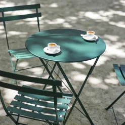 Bistro spisegruppe bord 77cm & 2 tre stoler