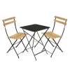 Bistro spisegruppe bord 57cm & 2 tre stoler