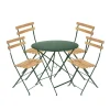 Bistro spisegruppe bord 77cm & 4 tre stoler