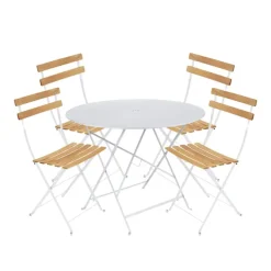 Bistro spisegruppe Ø96cm & 4 tre stoler