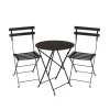Bistro spisegruppe Ø60cm & 2 metall stoler