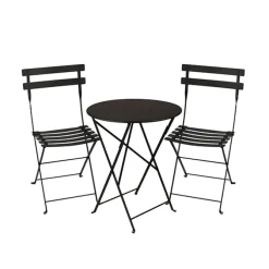Bistro spisegruppe Ø60cm & 2 metall stoler