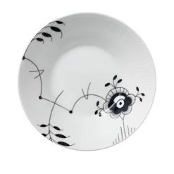 Black Fluted Mega Dyp Tallerken 24 cm Dekor Nr. 6