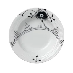 Black Fluted Mega Dyp Tallerken 21 cm