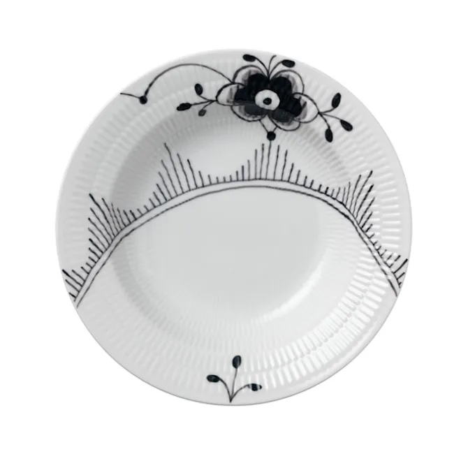 Black Fluted Mega Dyp Tallerken 21 cm