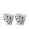 Black Fluted Mega Eggeglass 5 cm 2 stk