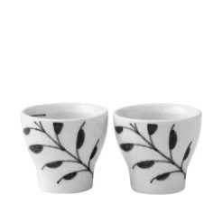 Black Fluted Mega Eggeglass 5 cm 2 stk