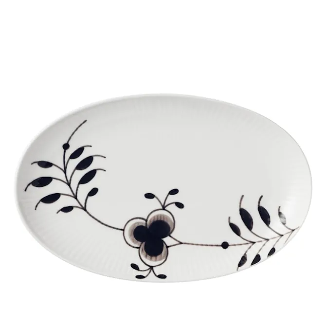 Black Fluted Mega Tallerken 23,5 cm