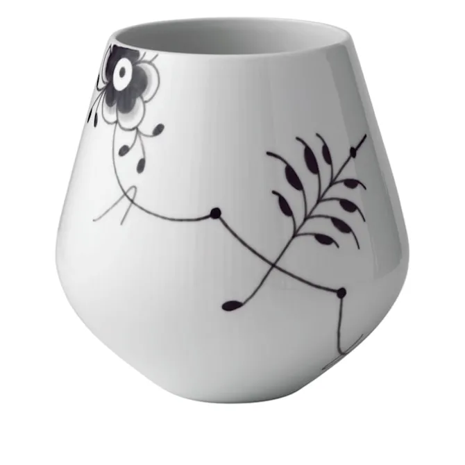 Black Fluted Mega Vase 20,5 cm