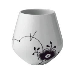 Black Fluted Mega Vase 15 cm