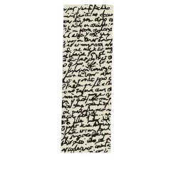Black on White Manuscrit Runner 80x240 cm