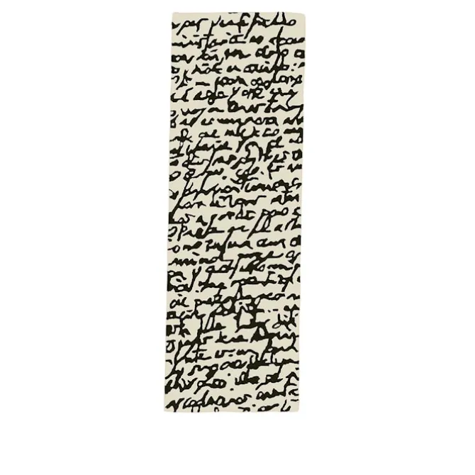 Black on White Manuscrit Runner 80x240 cm