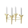 Bloom Botanica Taper Candleholder, 4 Candles, Gold